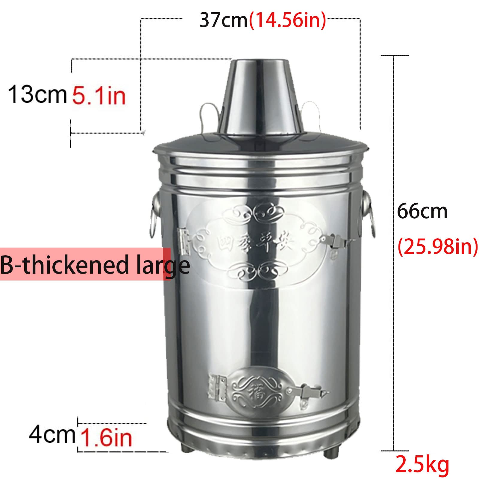 Amazon.co.jp: 焼却炉 家庭用 無煙 大型耐熱ペイントコート 煙突 無臭