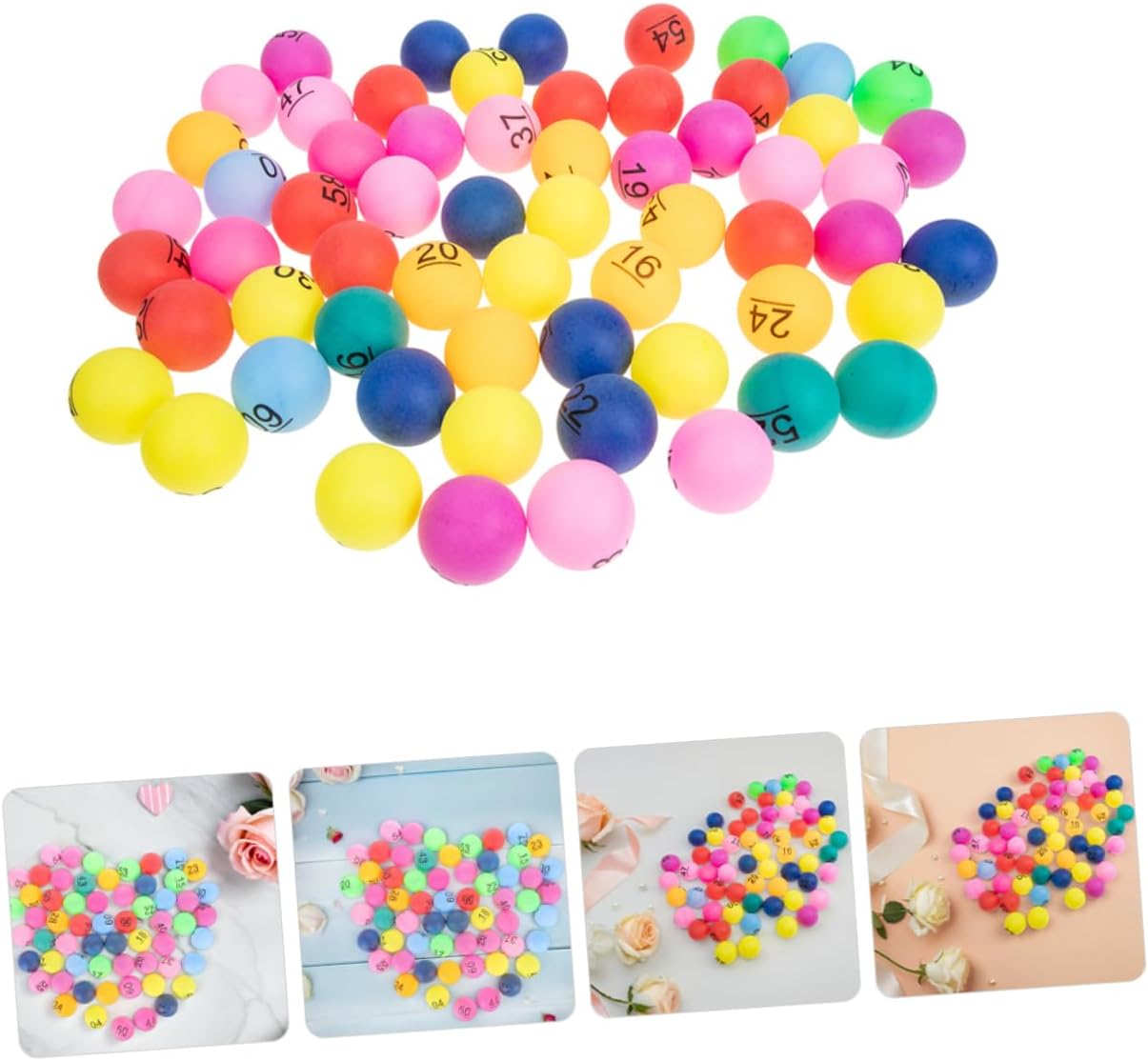 SUPVOX 90pcs Colorful Numbered Draw for Raffle Bingo Games Hollow Plastic for Parties Carnival Events Game Activities