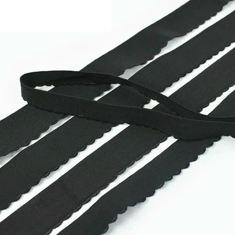 Elastyczna taśma nylonowa, 5M Nylon Elastic Bands Black White 10-50mm Sewing DIY Accessories(EB226-Black,35mm)