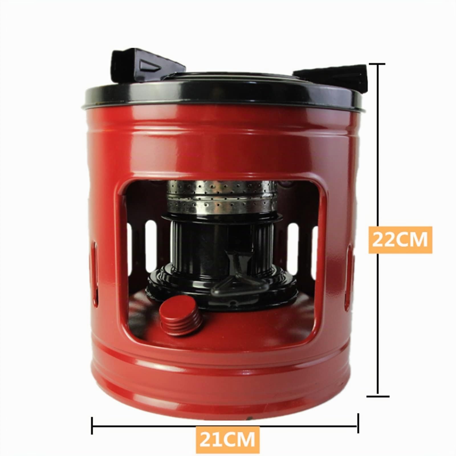 Kompakter Diesel Petroleum ​Heizofen, 21 * 22 cm Outdoor-Kocher, Mini Petroleumheizer Petroleumofen Für Camping, Picknick, Wandern, Heizen, Kochen Und Grillen, 1,5 L