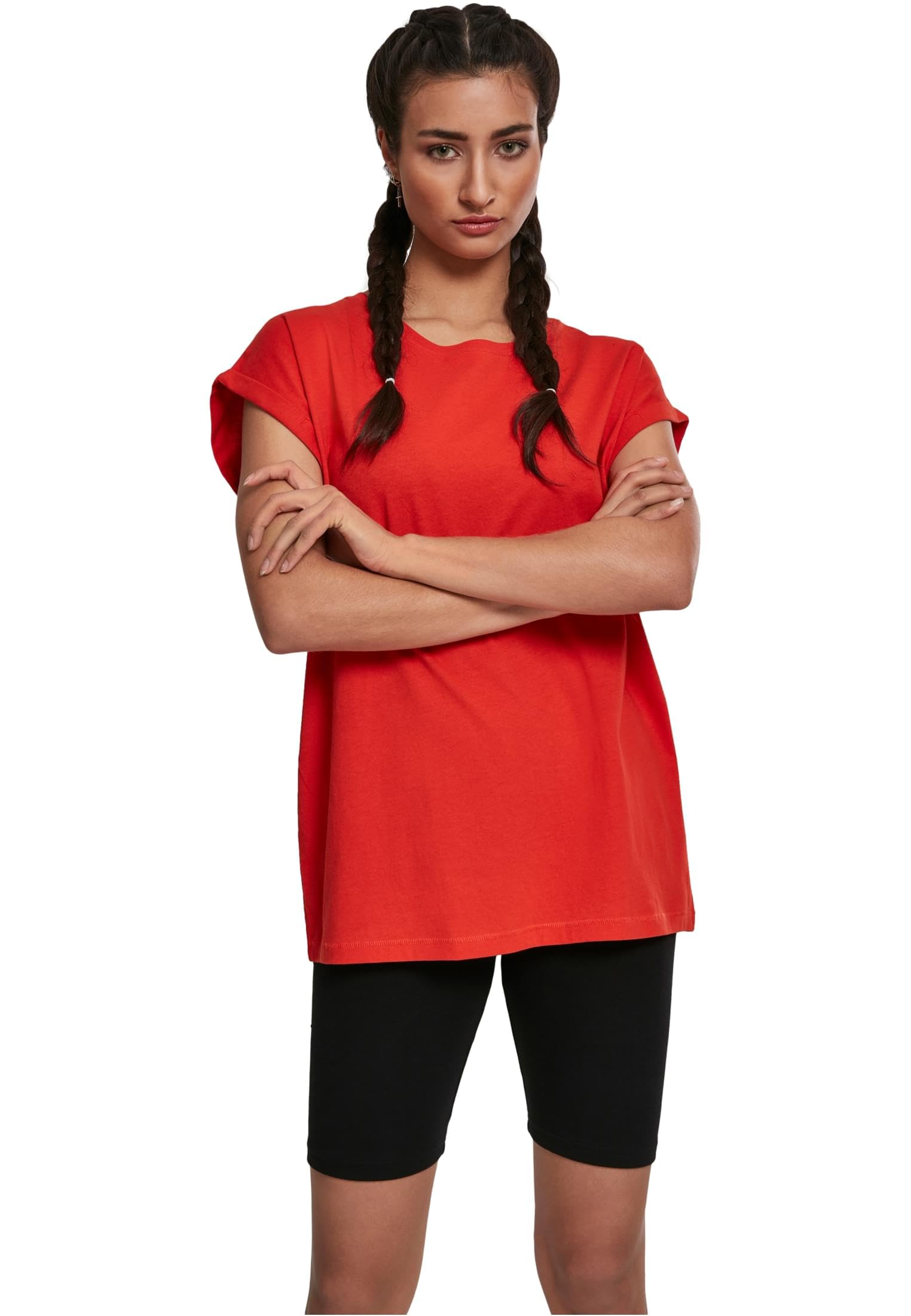 Urban Classics Women's Bloodorange Extended Shoulder Tee T-Shirt, Xxl