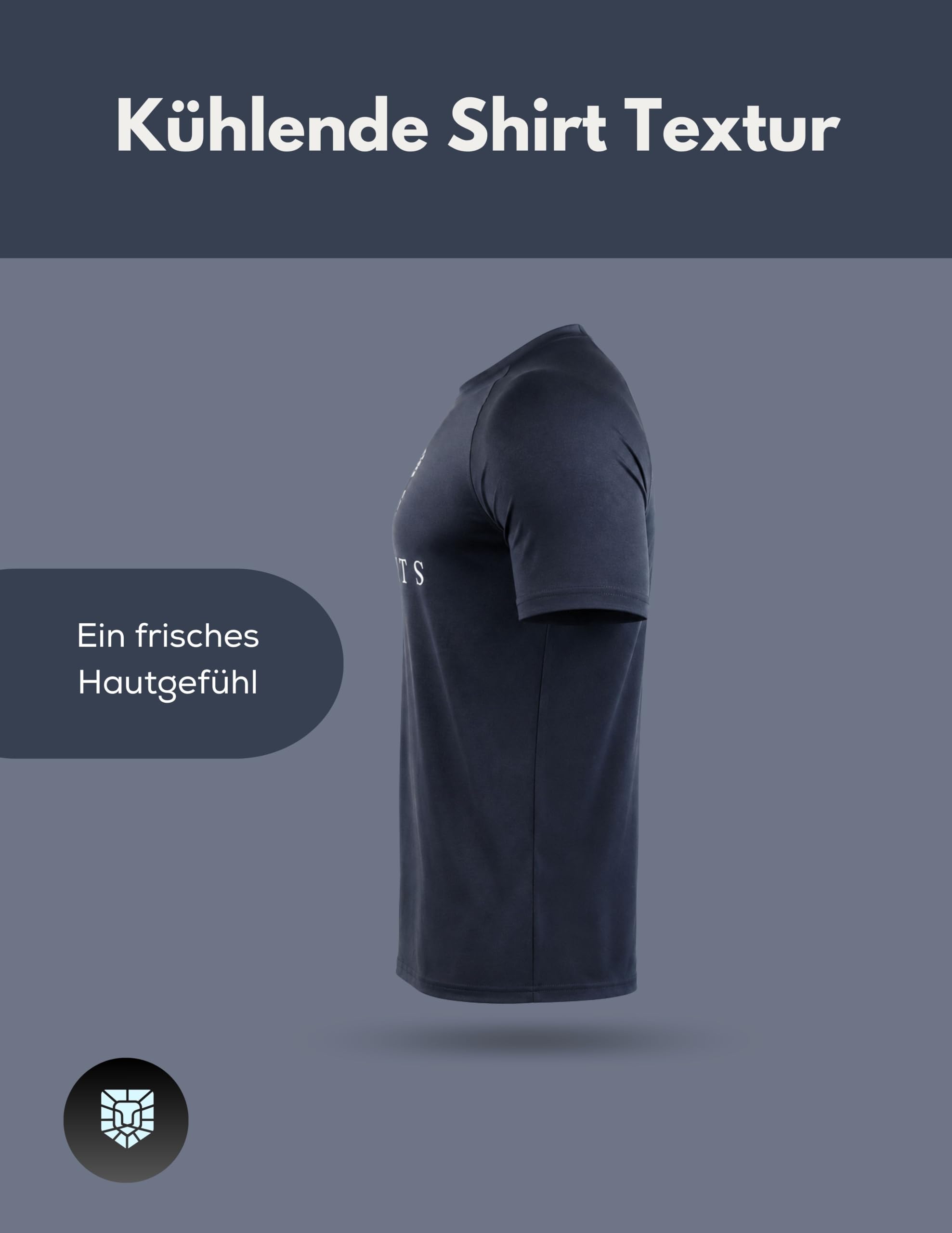 Activezone Camiseta de running para hombre I Camiseta de entrenamiento alisada con efecto frío (para correr y gimnasio)