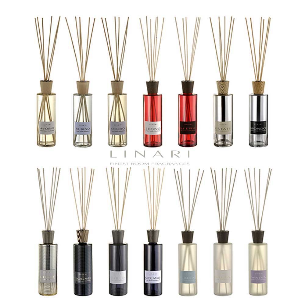 LINARI Cielo Reed Diffuser 500ml - Luxus-Raumduft bis 6 Monate haltbar | Von Top-Parfümeuren designt: Zitrus-aromatischer Duft mit Bergamotte, Jasmin & Amber. Edler Flakon, nachhaltig nachfüllbar.