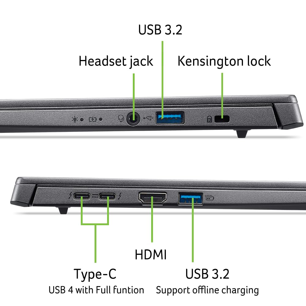 Acer Aspire 14 AI Copilot+ PC | 14" WUXGA Display | Intel Core Ultra 5 Processor 226V | NPU: Up to 40 Tops - GPU: Up to 53 Tops | Intel ARC 130V | 16GB LPDDR5X | 512GB SSD | Wi-Fi 6E | A14-52M-51S1