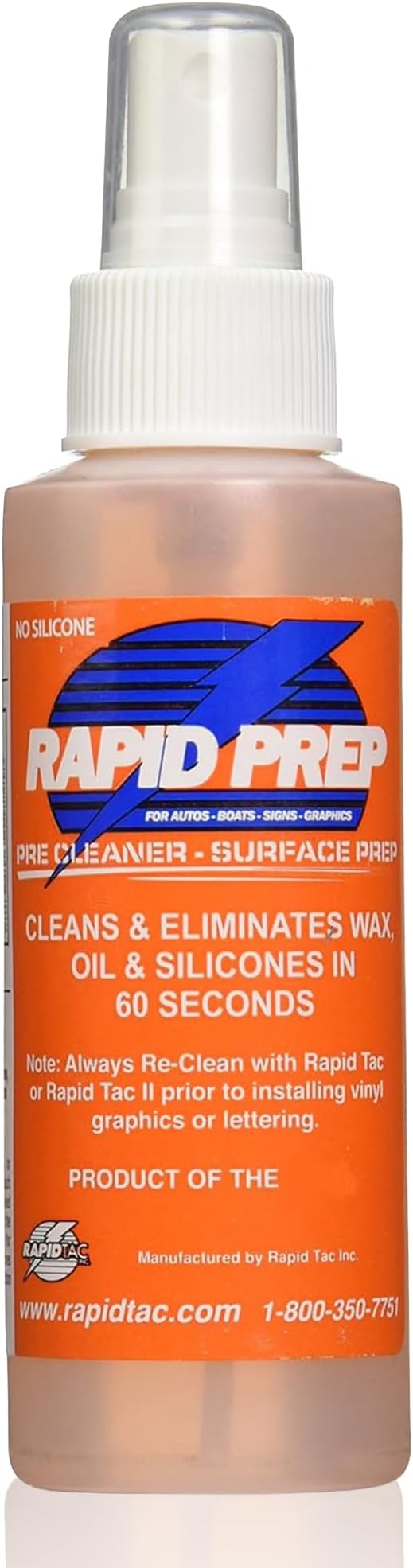 Rapid Prep Surface Cleaner 4 oz | Safe Water Based solution Removes Wax, Grease, Oil & Silicone Non-Flammable Formula Pre-Cleaning Paint, Sign Materials & Glass Before Vinyl Application