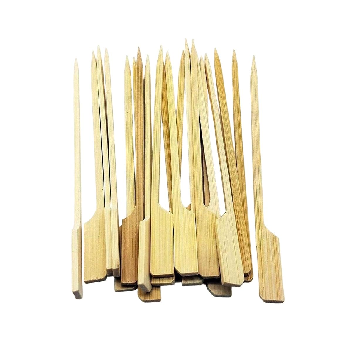 Wooden Flat Paddle Burger Sandwich Skewers 15cm Bamboo Sticks, 100% Compostable and Biodegradable Barbeque, Kebabs, Buffet Party - Pack of 250