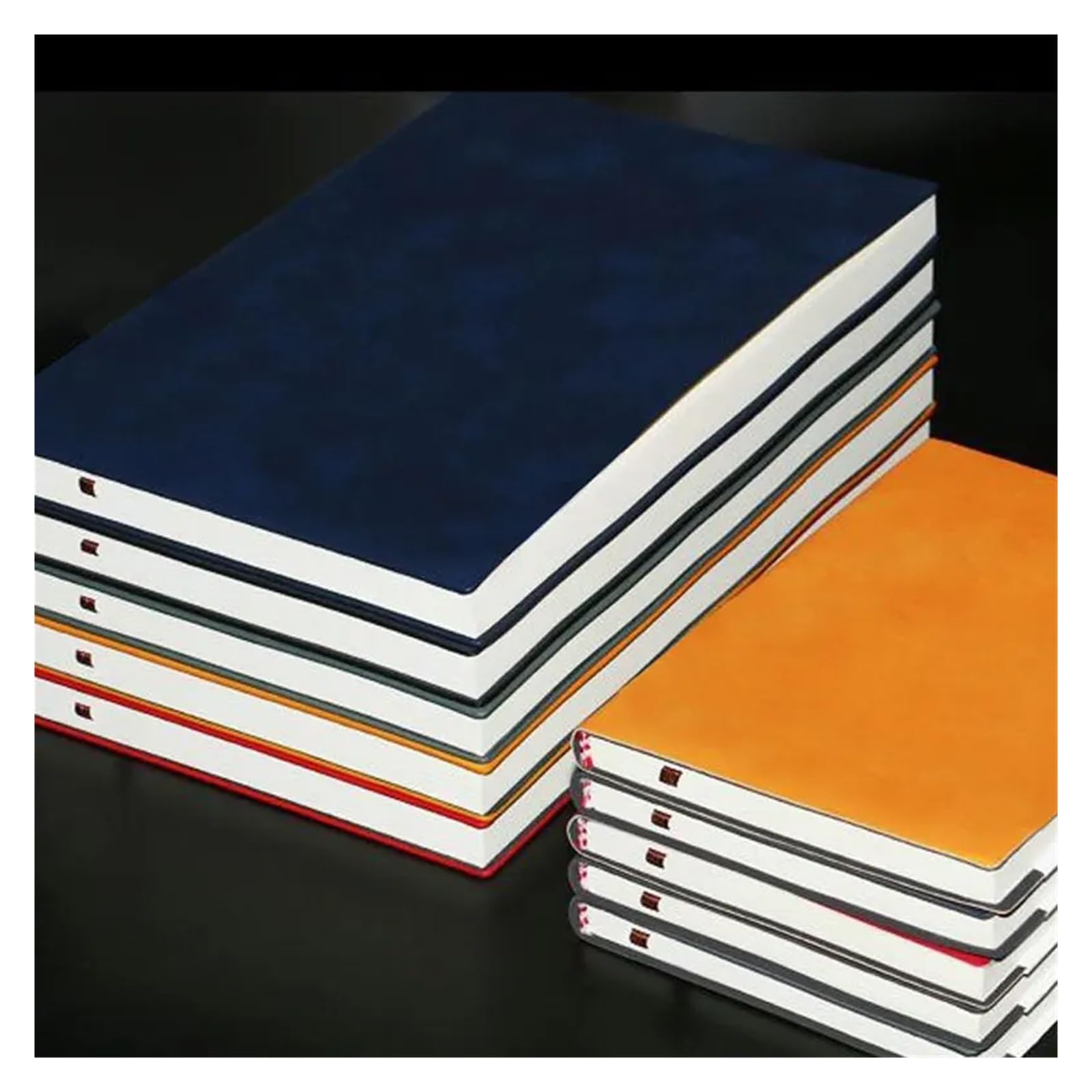 Generisch A5 A6 Notebook Leder Büro Tagebuch Notizblock Schreibwaren Student Klassenzimmer Horizontale Linie(Dark red,A5 240pages)