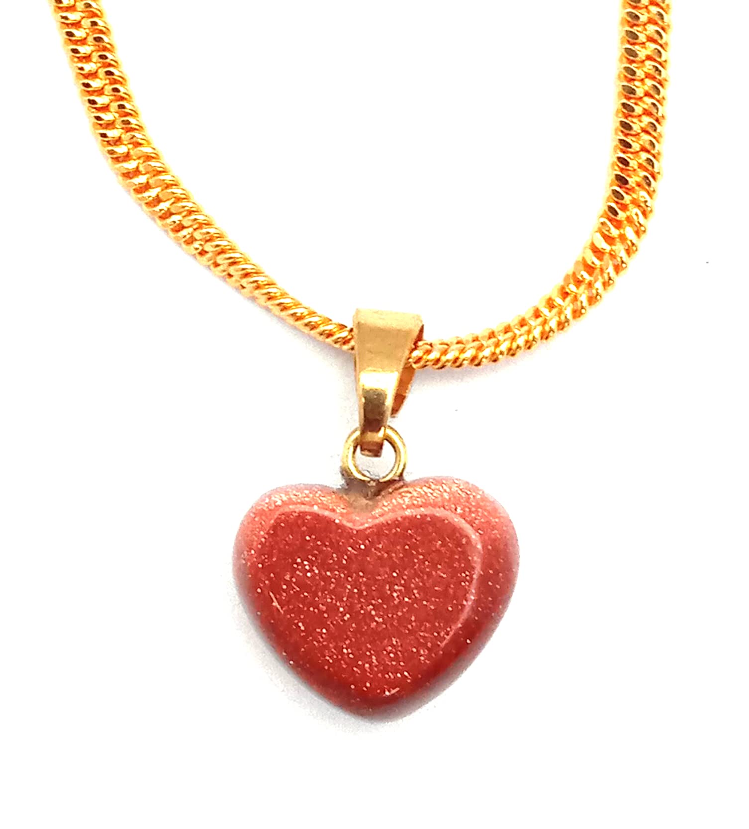 Shivanjali Plus Gems - Heart Shape Sun Gemstone Stone Charms Healing Stone Love Pendant With Chain Size - 12 x 14.50 x 7.50 mm Approx. (Sun Gemstone 04) (B09CNNCBTW) Amazon Price History, Amazon Price Tracker