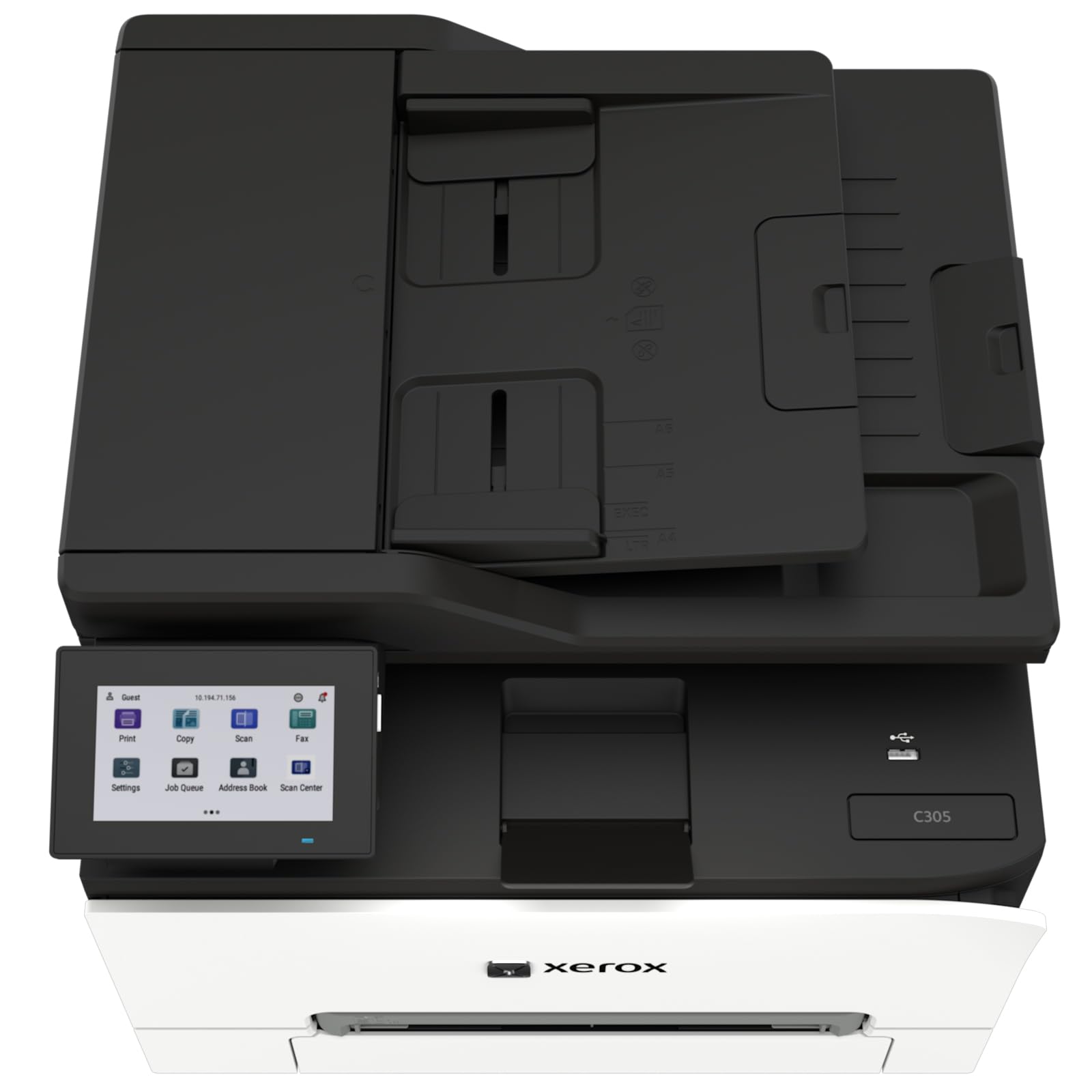 Xerox Stampante all-in-one laser a colori wireless C305ae – 30 ppm, touch screen 4,3 poll., stampante scanner copiatrice fax, stampante premium (3 anni di garanzia)