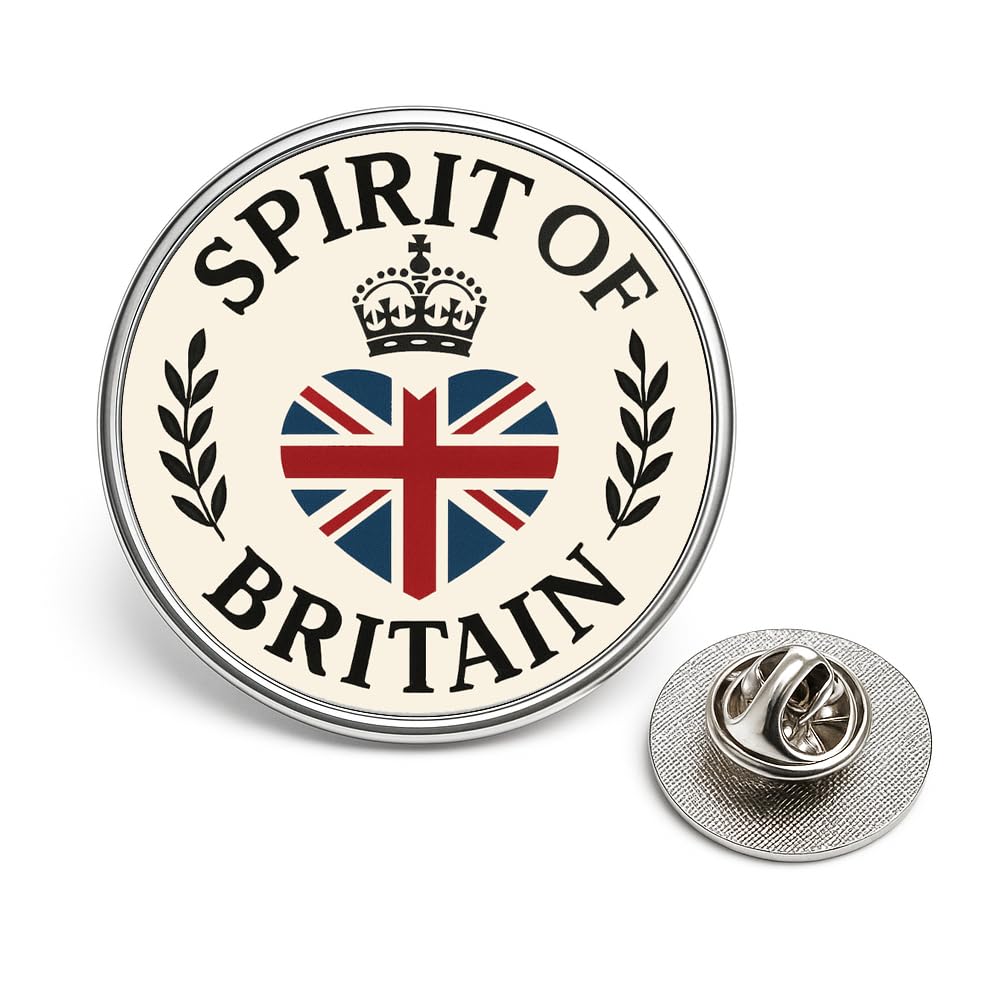 Union Jack Lapel Pin Badge British Flag Brooch UK Souvenir Patriotic Pin for Royal Events Remembrance, Veterans National Celebrations Great Britain Collectable Gift (20mm) (Spirit of Britain)