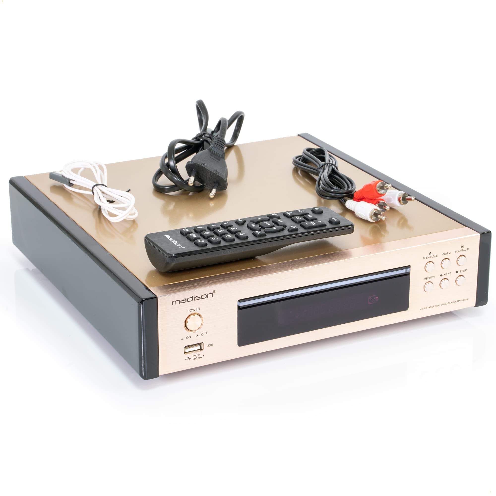 Image secondaire de Lecteur CD et Tuner FM Madison avec USB et Télécommande - Rose Gold