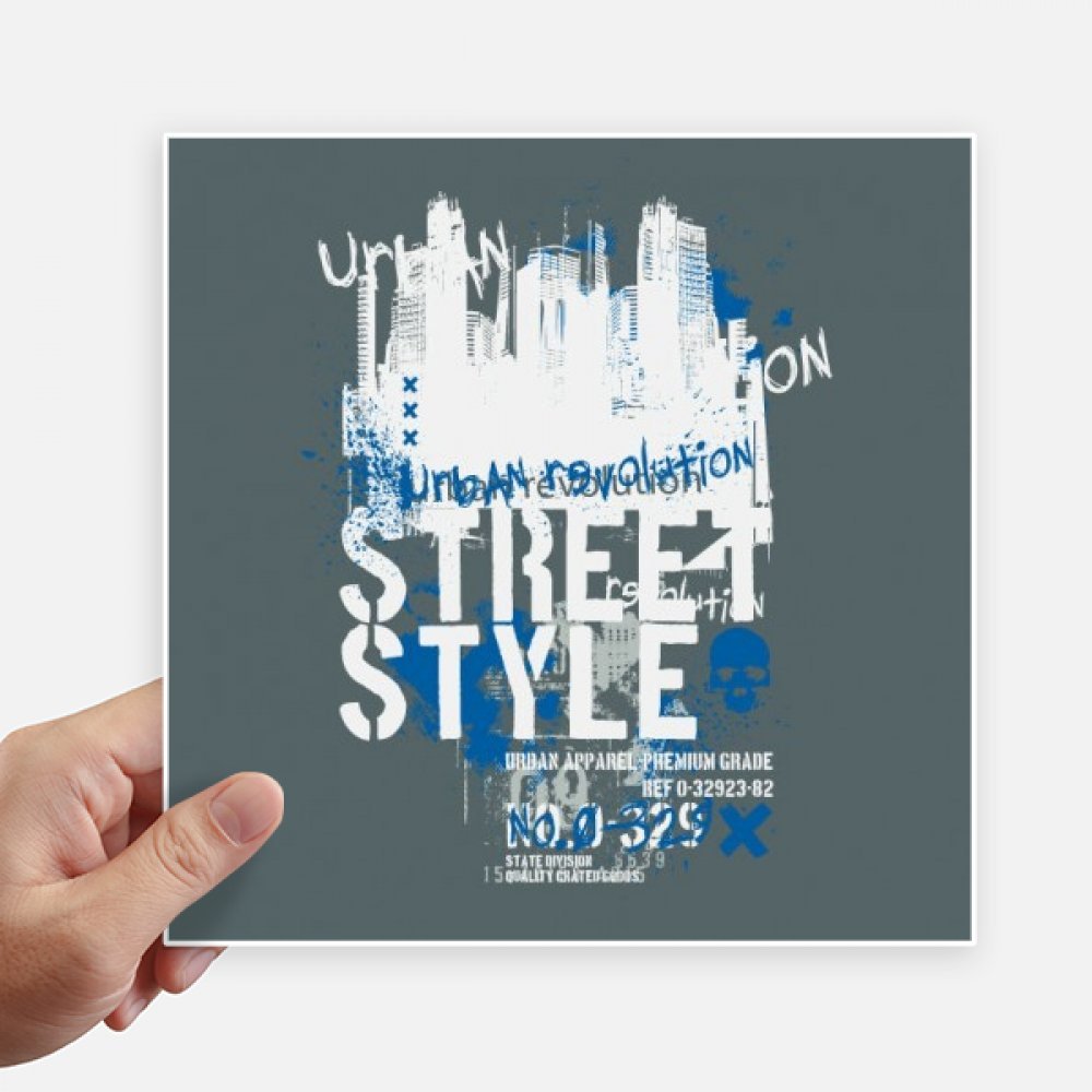 Autocollant carré de 20 cm Rue Graffiti Art Urbain DIYthinker pour Mur et Valise x4