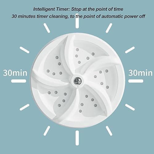 Miniatura 9 de Mini lavadora turbo, potente motor mini turbo, lavadora portátil, impermeable, estable, limpieza automática, lavadora para lavandería diaria,