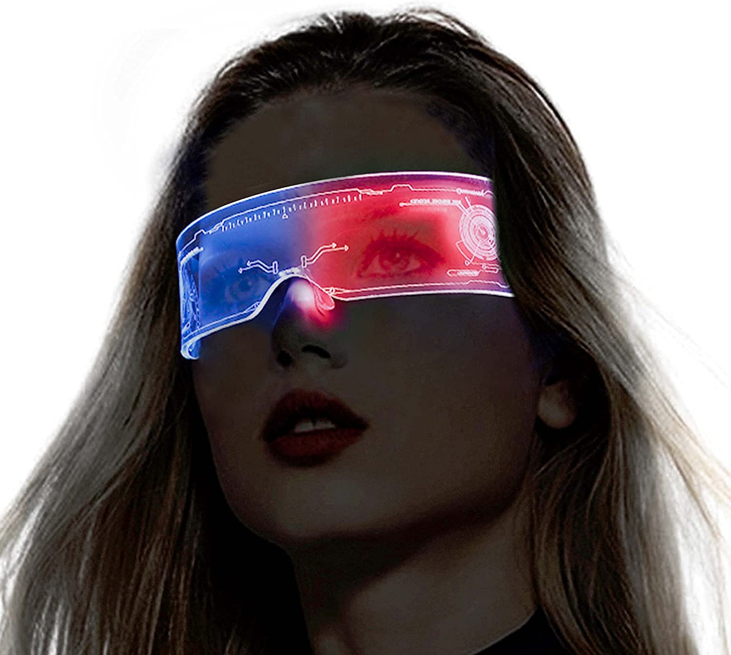 Buy LED Glasses, LED Visor Glasses, Light Up Glasses for Cosplay Rave