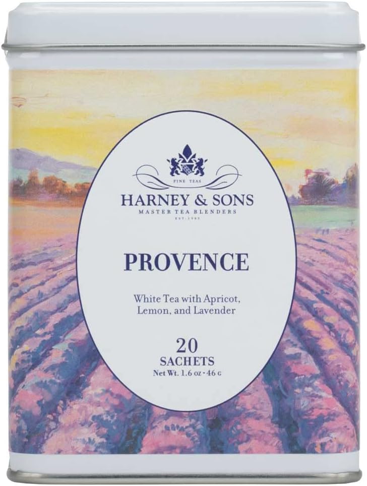 Harney & Sons Provence Tea, White Tea with Flavors of Apricot, Lemon and Lavender