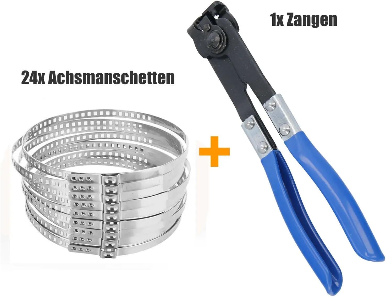 24pcs Car CV Boot Clamp Adjustable ​Axle Galvanized CV Joint Boot Clamp Kit Drive Shaft Axle Joint Clip 25-50mm 50-120mm