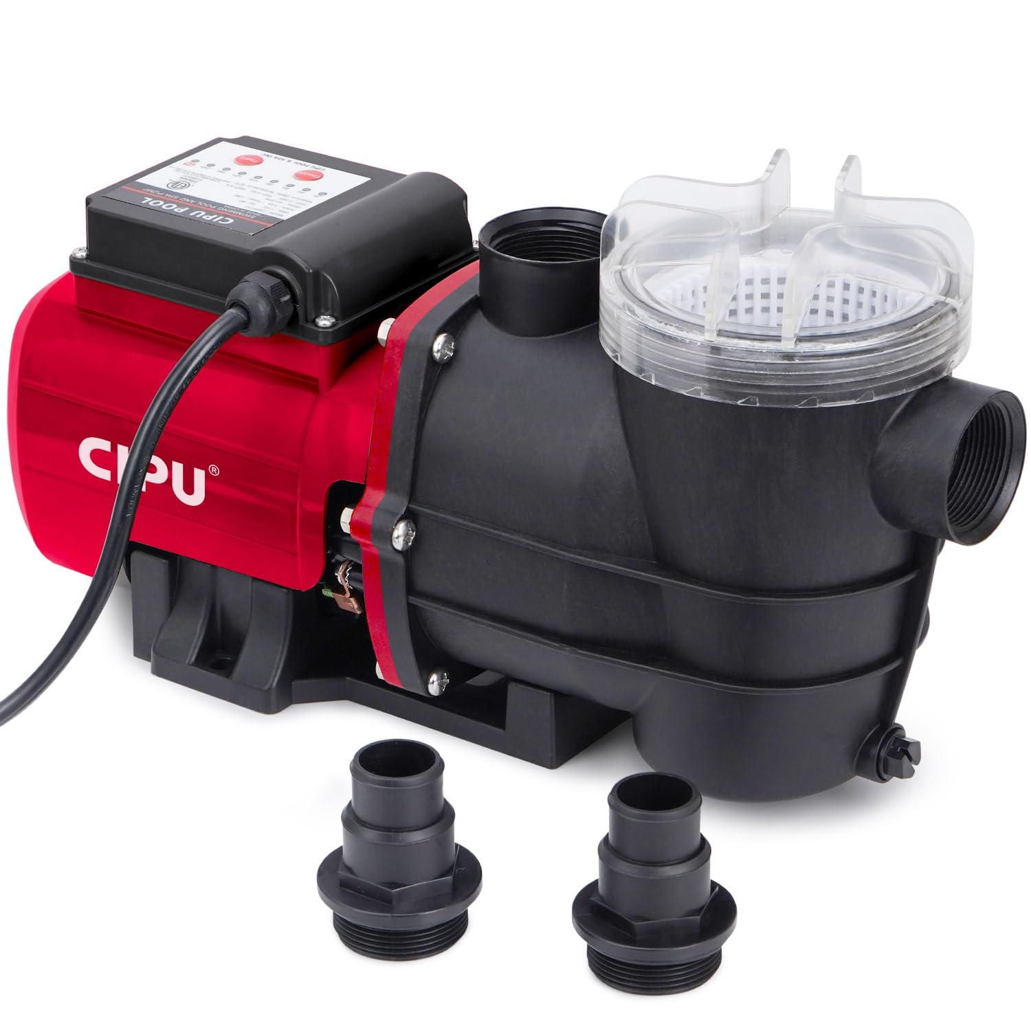 Photo 1 of CIPU 1/2 HP Pool Pump with Timer, 3120 GPH Above Ground Pool Pump with Filter Basket and Hose Adapters, 115V Self-Priming Pool Filter Pump Replacement for Sand Filter Systems