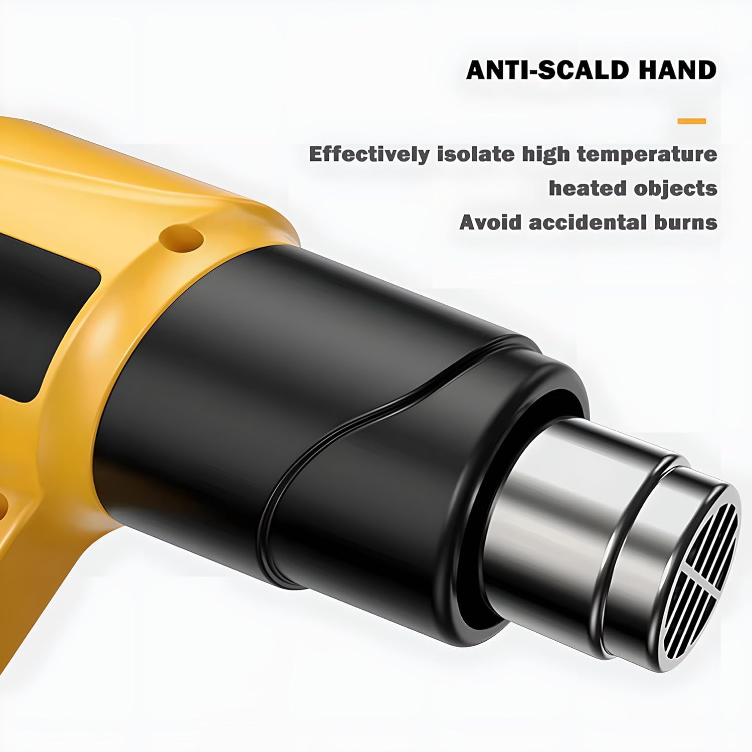 Pistolet thermique, kit de pistolet à air chaud robuste 2800 W, avec étui de transport, contrôle de température variable 140 ℉-1112 ℉ (60 ℃ - 600 ℃), avec 4 buses pour l'artisanat, PVC rétractable
