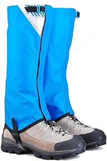 LYHXYLFT Polainas For Piernas, For Caza Y Senderismo, con Gancho Metálico For Cordones, Ajustables For Botas De Nieve, Senderismo Y Caza, For Hombres Y Mujeres(Blue,43X36cm)