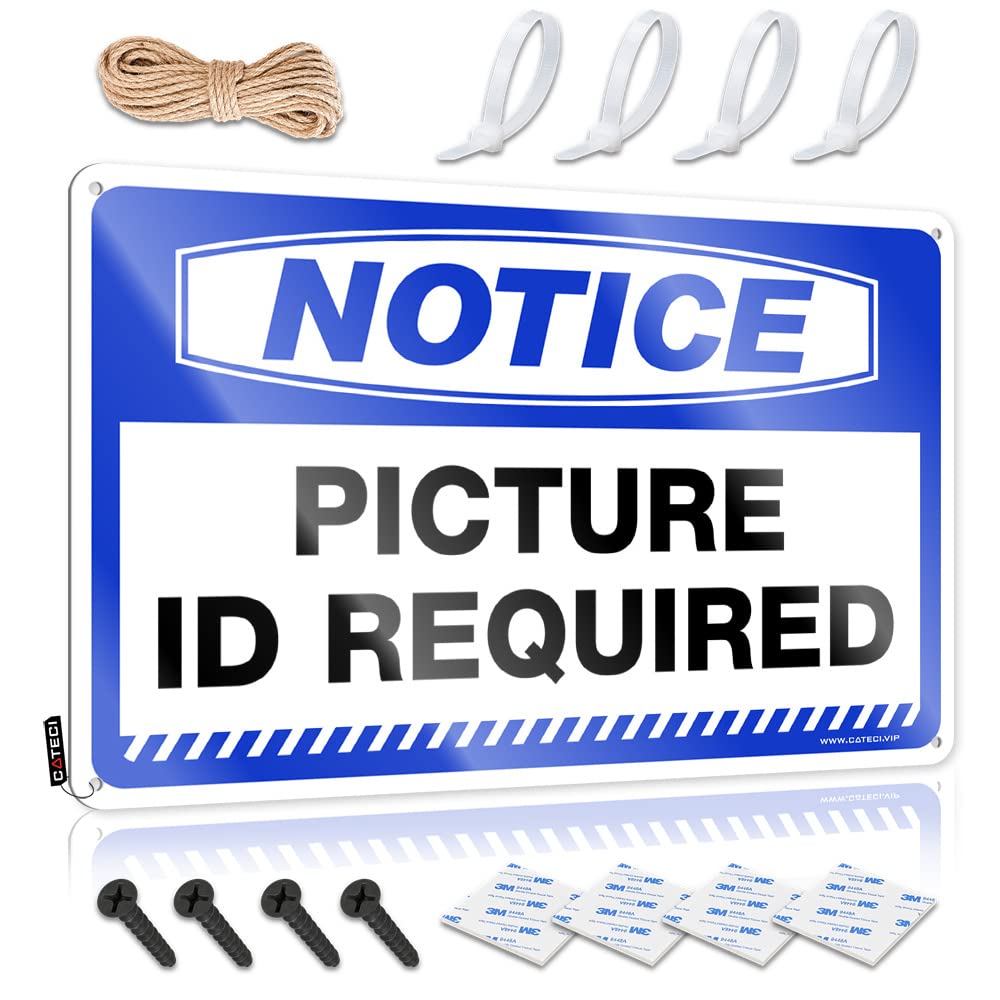 Tin Signs For Bar Notice Picture Id Required Tin Sign Metal Beer Signs Funny Patio Signs(30X40CM)
