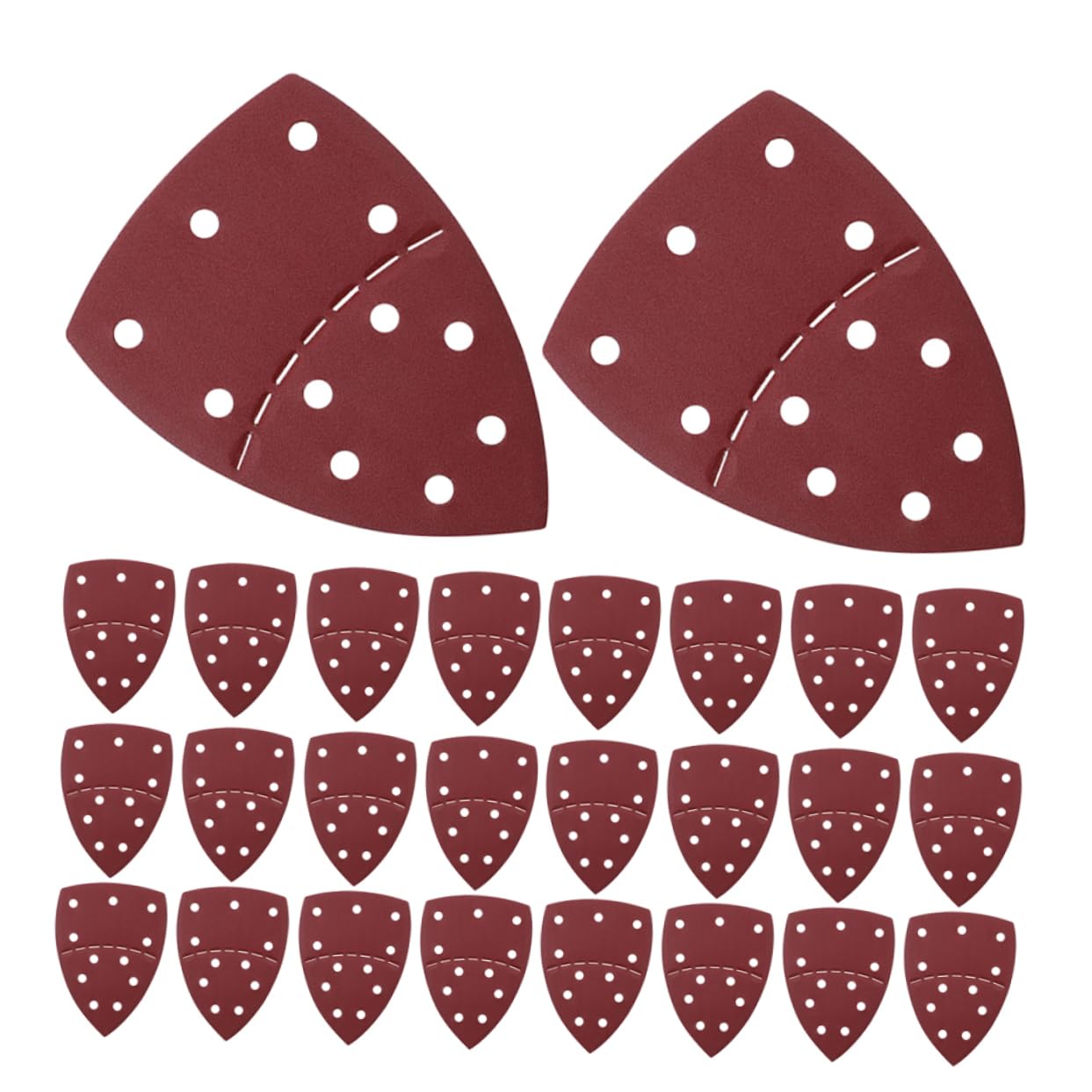 Almohadillas de Lijado Triangulares 60 Piezas 11 Agujeros para Ratón