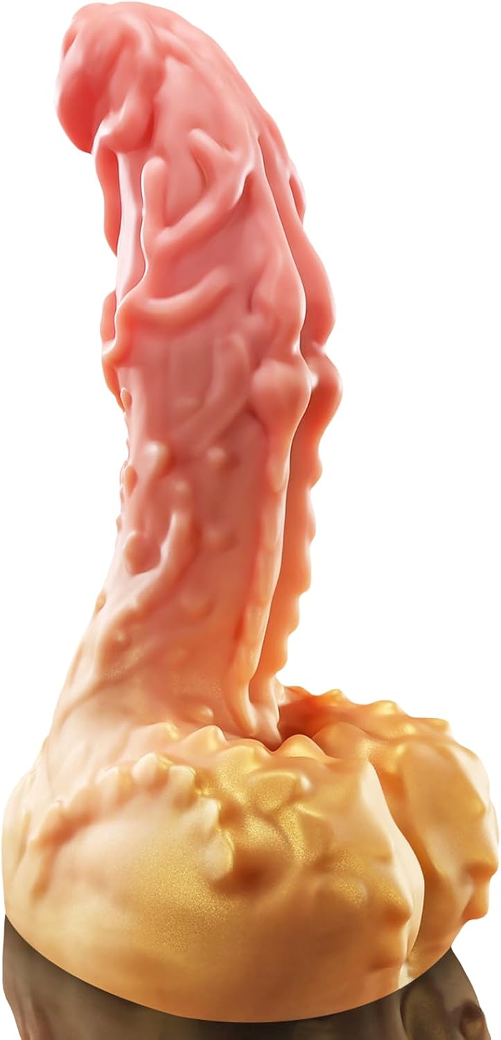 Nothosaur Kerr 6.89 Inch Fantasy Dildo – Luminous Realistic Silicone Design with Textured Wave Points, Powerful Suction Cup for G-Spot, Prostate & Vaginal Pleasure, Adult Sex Toy for Men & Women - S
