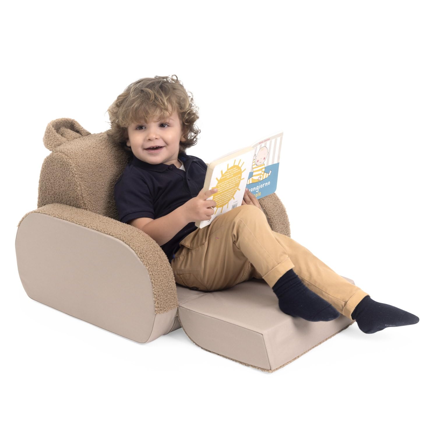 Chicco Twist Poltroncina per Bambini Trasformabile in Sdraio e Divanetto, Sedia per Bambini con 3 Configurazioni, Comoda e Leggera, Si Trasforma con 1 Gesto - Per Bambini 12+ Mesi