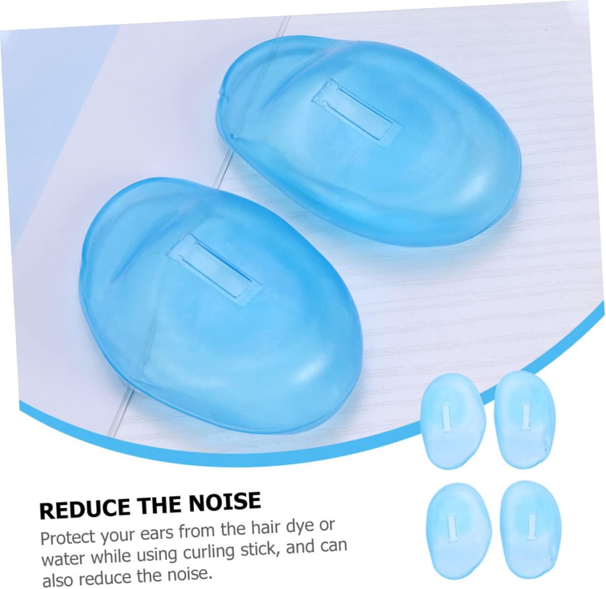 1set Silicone Ear Protection Tools for Hair Dyeing and Oiling Sky Blue Earmuffs for Comfortable Use During Hair Treatments and Facial Masks 12pcs