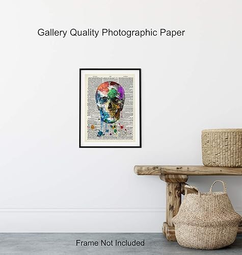 Miniatura 8 de Skull Decor - Skull Wall Decor - Graffiti Skull Wall Art - Gothic Decorations - Goth Wall Art - Grunge Posters Room Decor - Trippy Wall Art - Skull