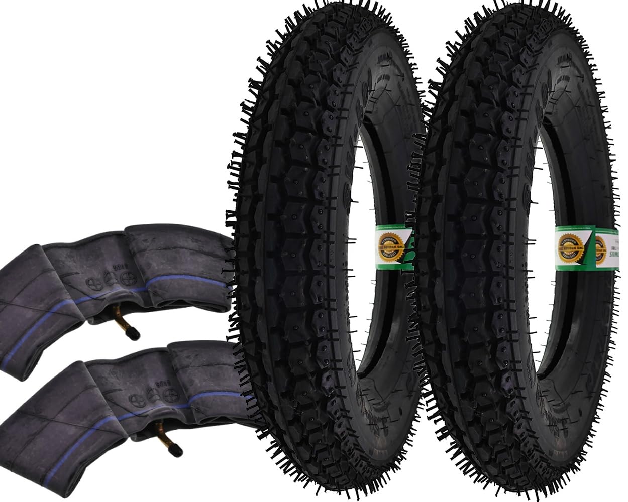 2EXTREME Speedways Reifen Set 3.50-10 59J TT inkl. Schläuche – für Moped, Roller, Vespa – kompatibel mit Piaggio Zip, Vespa PK50, Peugeot Speedfight, Aprilia SR, MBK Booster