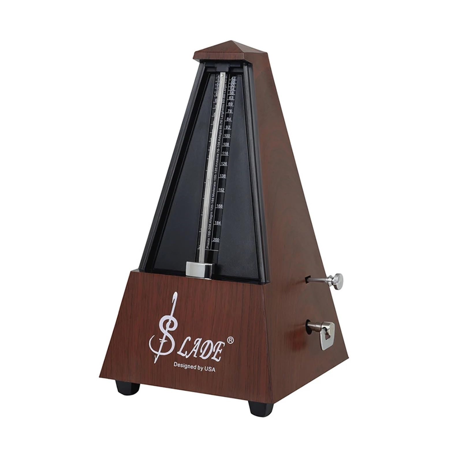 Mechanisches Metronom JP-30 Turmtyp Glockenring Metronom for Gitarre, Ukulele, Klavier, Übungsmusikinstrument, universell(Teak Color)