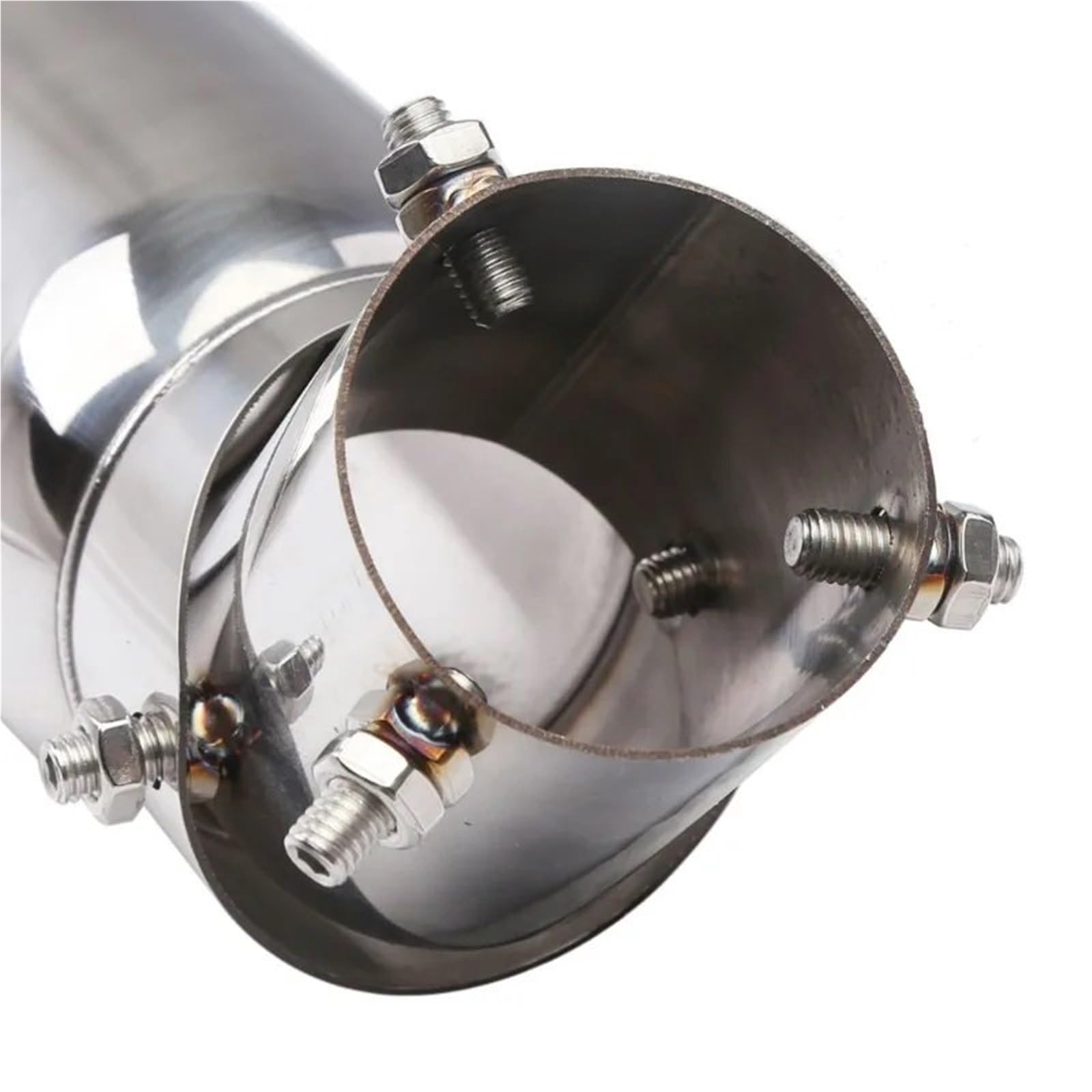 Car Silencer Końcówka rury wydechowej ze stali nierdzewnej 63 mm/3,5 cala 89 mm pasująca do samochodów SUV Pojedyncza walcowana krawędź z przykręcaną końcówką
