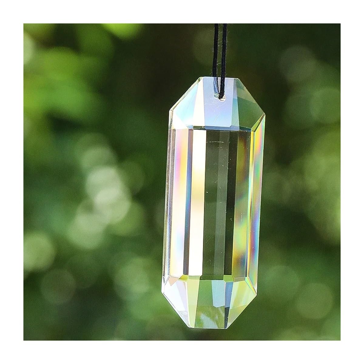 Crystal Chandelier Prism, Sun Catcher, 1pcs 75MM Clear Double Pointed Prism Crystal Pendant Faceted Glass Dangle Parts Decor