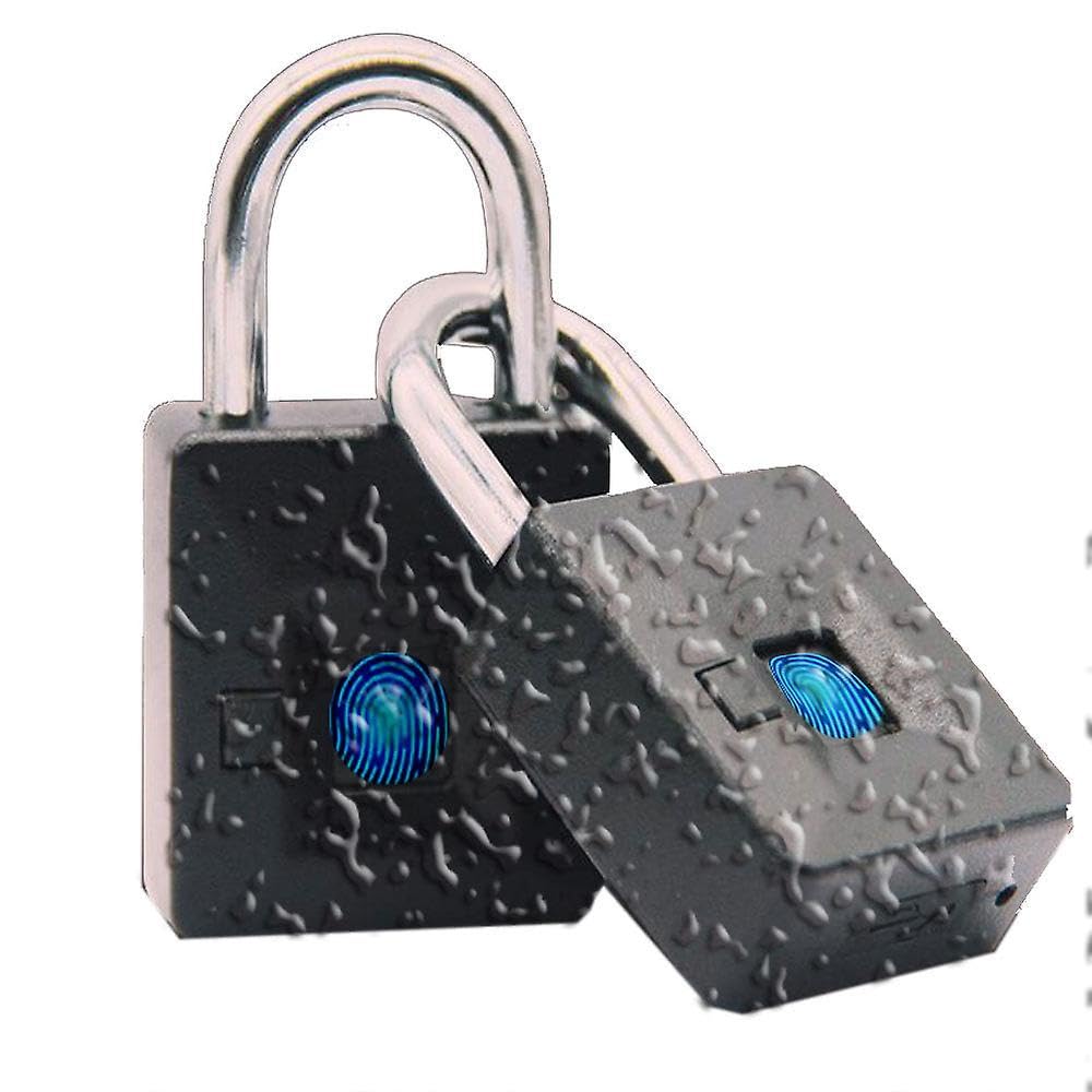 Joyhappst Image Color Smart Biometric Thumbprint Door Padlocks Rechargeable Door Lock Fingerprint Smart Padlock Usb Keyless Quick