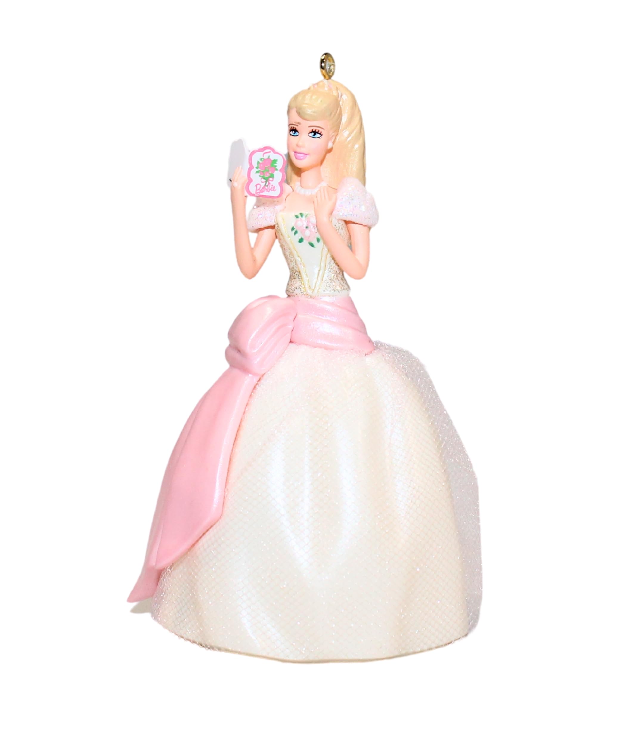 QEO8575 Birthday Wishes Barbie Ornament 1st 2001 Hallmark Keepsake Ornament