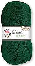 Frida's Wollhaus Frida's 100g #15te Allround Basic Baby Yarn Crochet Wool Soft 45 Colours (590, Dark Green)