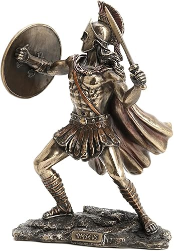 Miniatura 4 de Veronese Design Escultura de resina bronceada de Theseus Greek Hero of Athens de 8 1/8" de alto