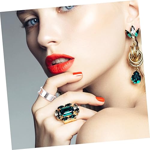 Miniatura 7 de EXCEART 24 piezas Core Jewelry Anillo de acero inoxidable para mujer pulido ranurado haciendo dedos en blanco Tings Comfort Smooth Rings Surface