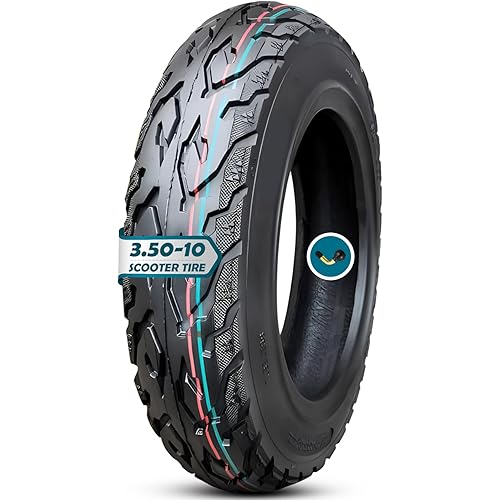 3.50-10 Tire with Anti-Edge Skid Tread 3.50 10 Tubeless llantas Thickened Wear-Resistant Anti-Skid Pneu 3.5-10 56J 6 P.R. 280KPA Neumaticos Can Be Used with Inner Tubes