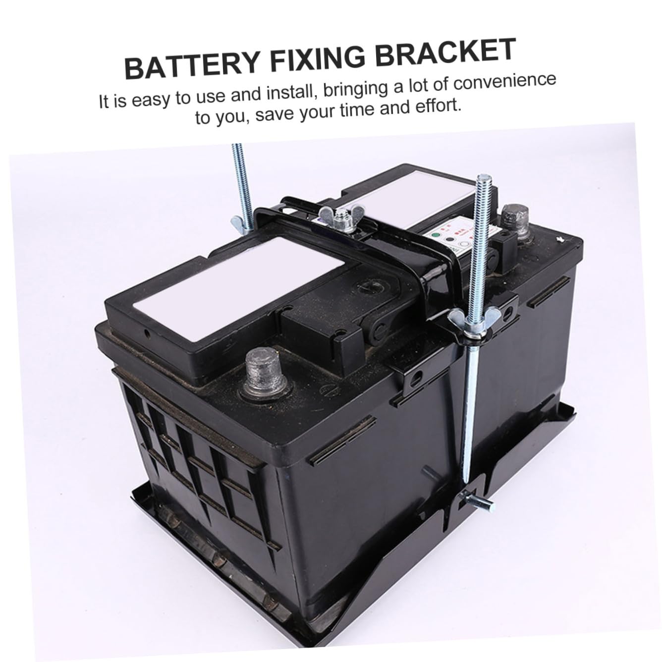 Support de Batterie Automobile 1 Set en Fer Noir