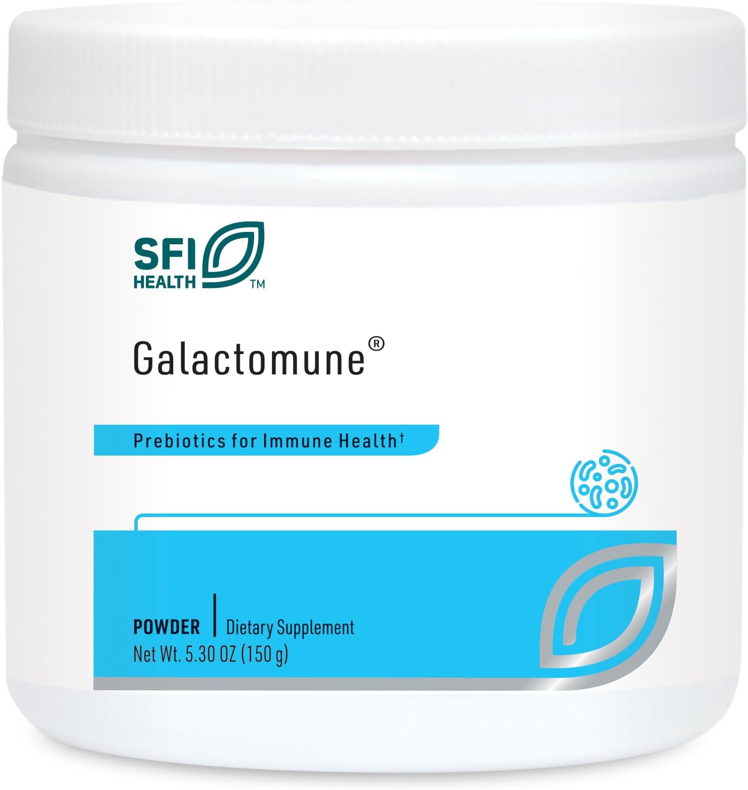 SFI Health Klaire Labs Galactomune Powder - Prebiotic Beta-Glucan & Galactooligosaccharides Immune Support (30 Servings, 150 Grams)