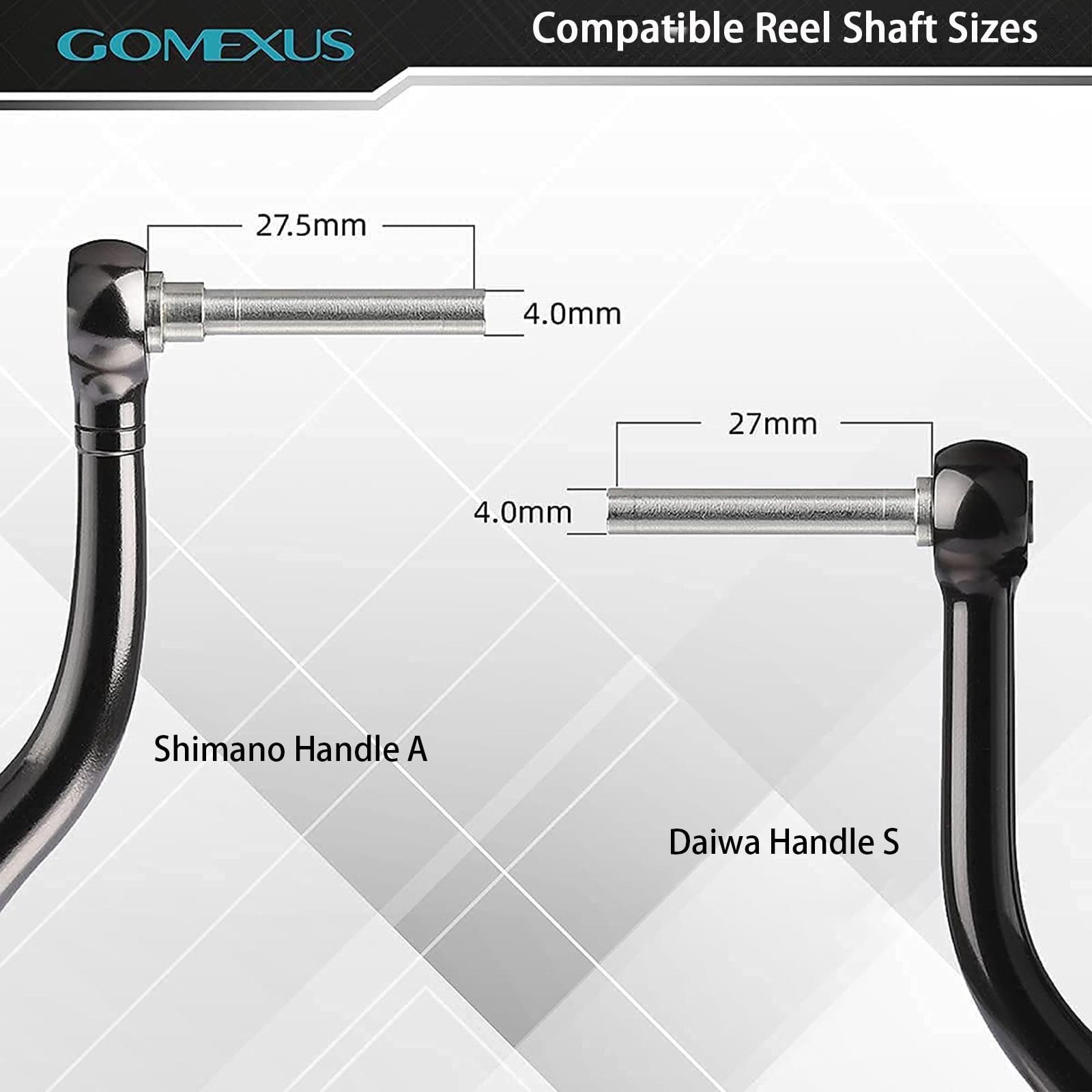 Poignée De Moulinet Gomexus CJ-T22 Aluminium 50mm - Compatible Daiwa
