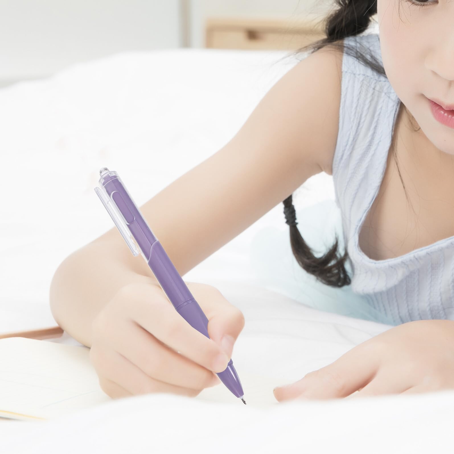 Set da 50 Penne Nere a Scatto Retrattili Punta Fine Penne Gel Tascabili Leggere per Scrittura Scorrevole a Scuola e Ufficio per Diario e Appunti Quotidiani