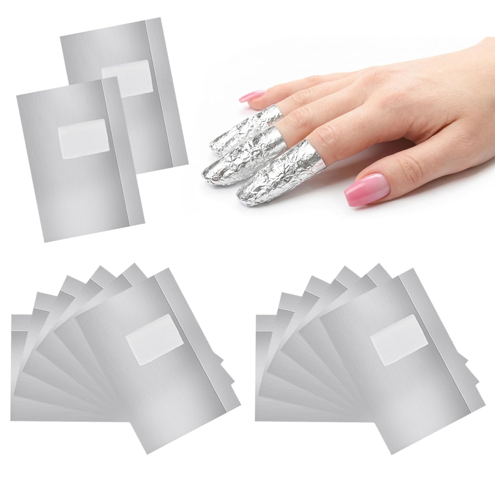 Xinstroe 100 Stück Nagellack Remover Wraps, Nail Polish Pads Aluminiumfolie Nagellackentferner Folien einfachen entfernen von Gel