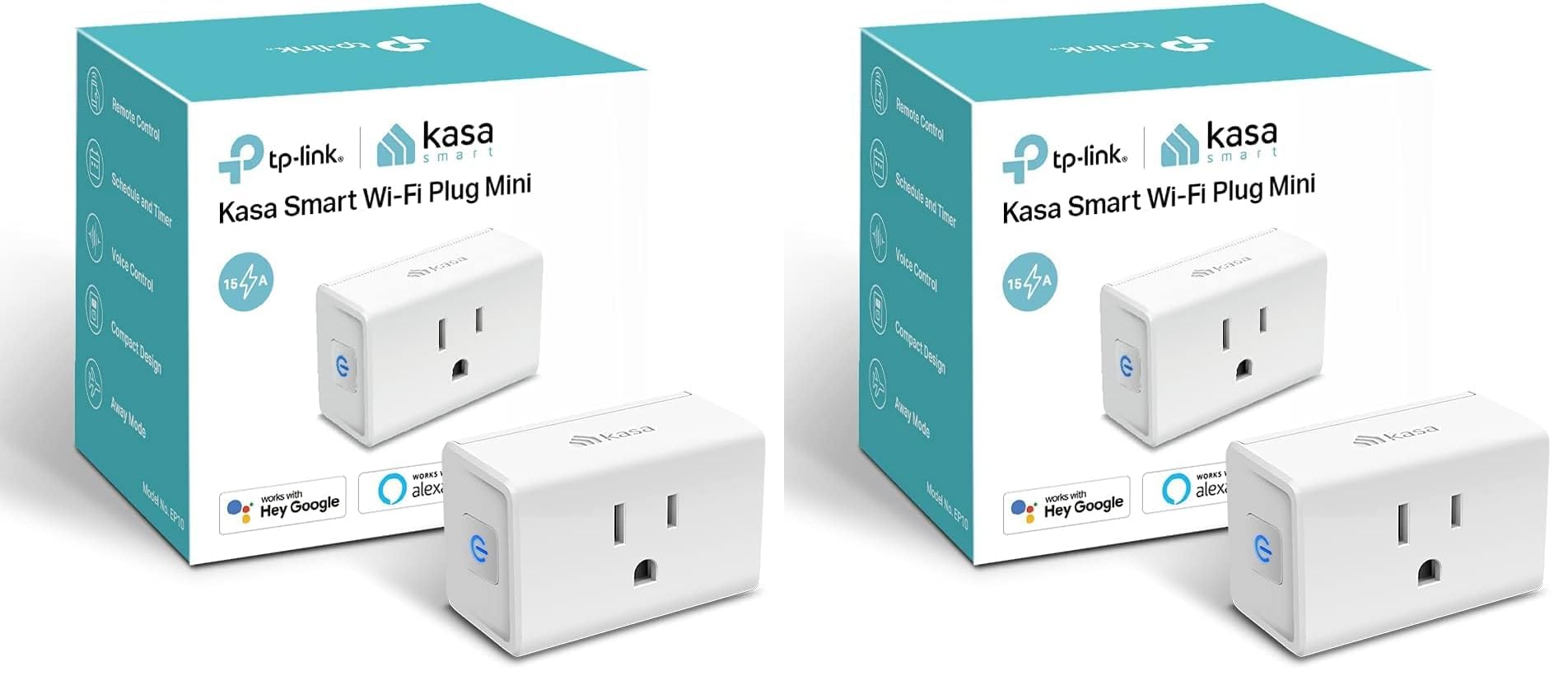 Kasa Smart Plug Ultra Mini 15A Smart Home Wi-Fi Outlet Compatible with Alexa Google Home IFTTT No Hub