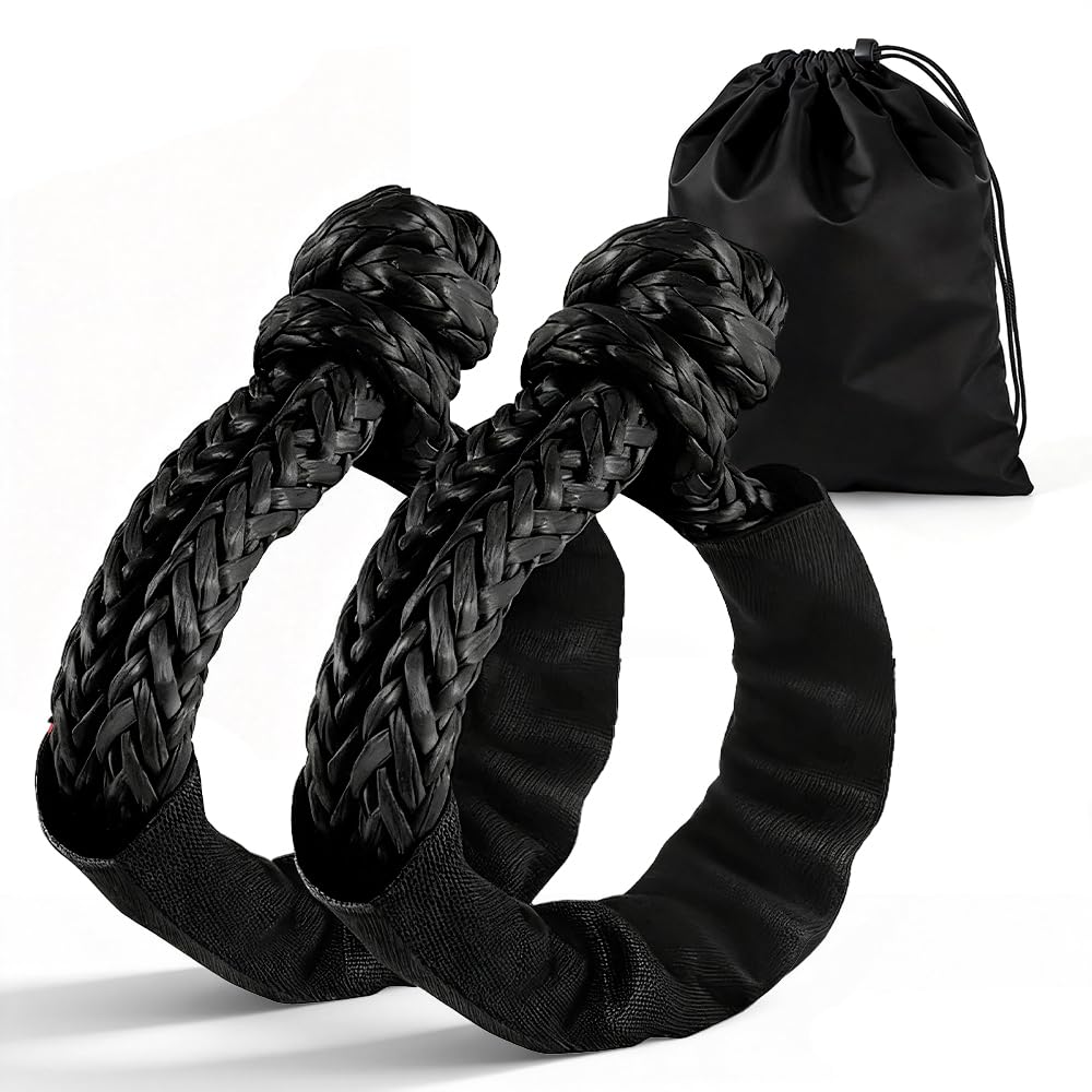 BARTOO 2PCS Soft Shackles 1/2 Inch x 22 Inch - 56,000LBS Break Strength