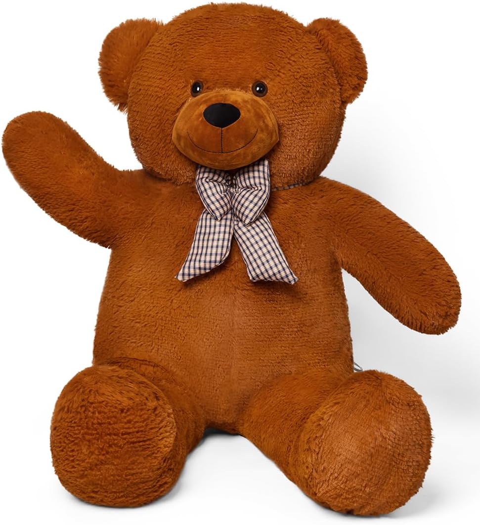YunNasi Giant Teddy Bear Huge Soft Plush Toy 120cm XXL (Dark Brown)