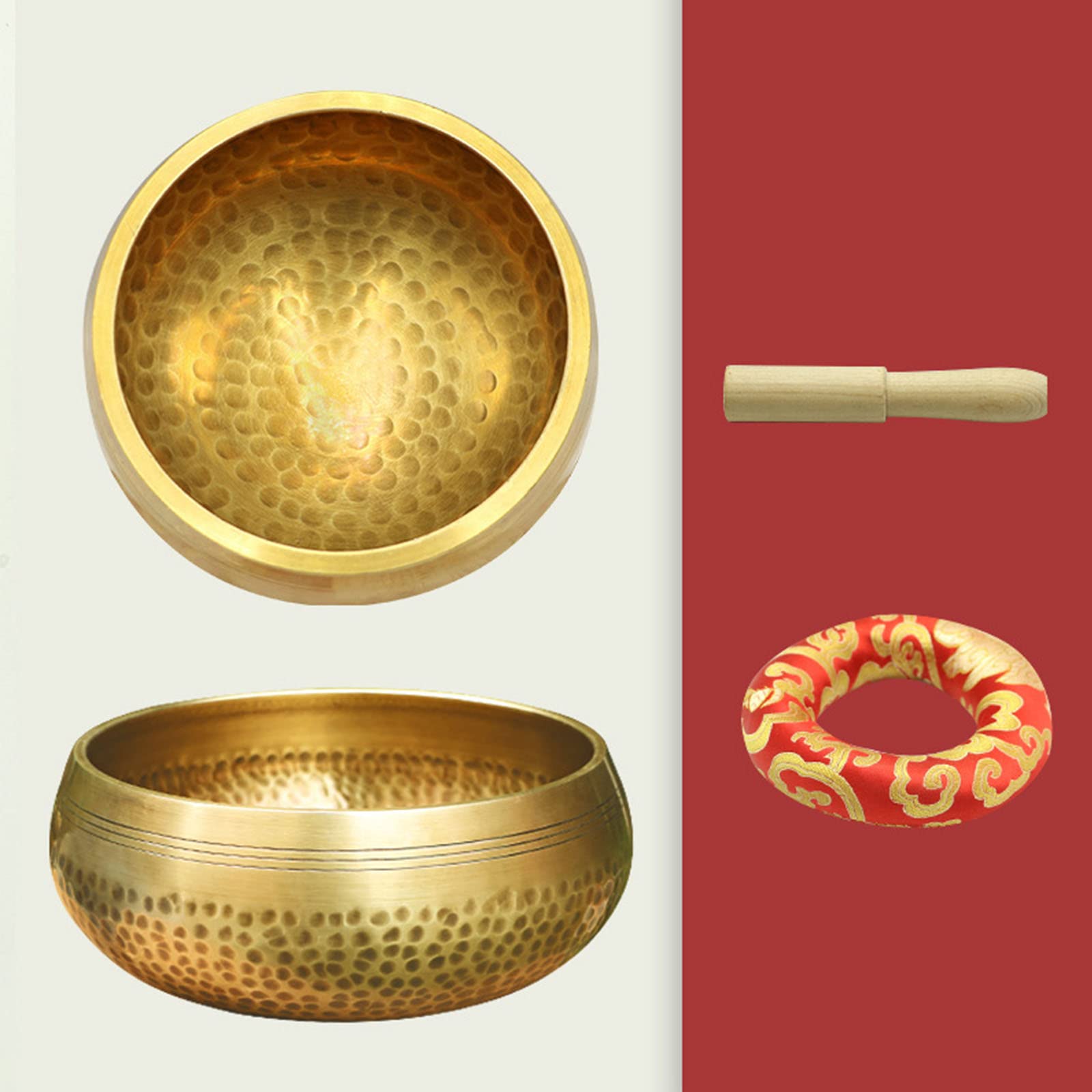 Set di campane tibetane con bacchette in legno, per yoga, canting, canting, canting, tibetano