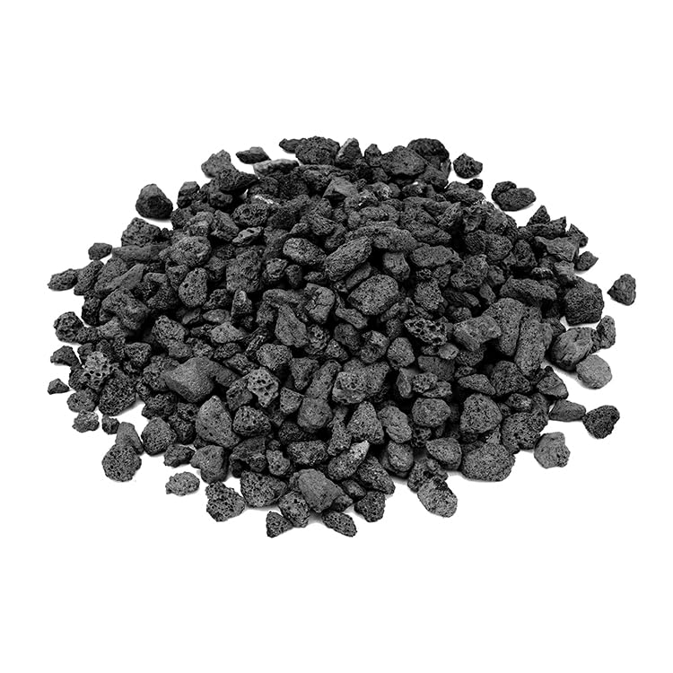 3/8" - 3/4" Natural Stones Lava Rock Granules for Gas Fire Pit | Fireplace | BBQ Grill | Garden Landscaping Decoration | Cultivation of Potted Plants | Indoor Outdoor Use, 10-lb Bag