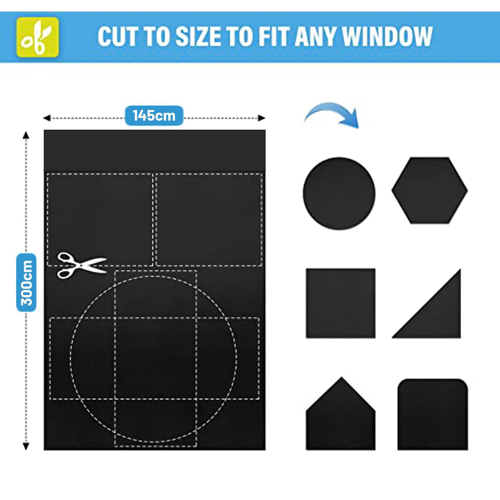 Tenda Oscurante 200x145 Cm - 100% Blackout, Adesiva E Portatile Per Camper, Camera Letto, Viaggi - 5